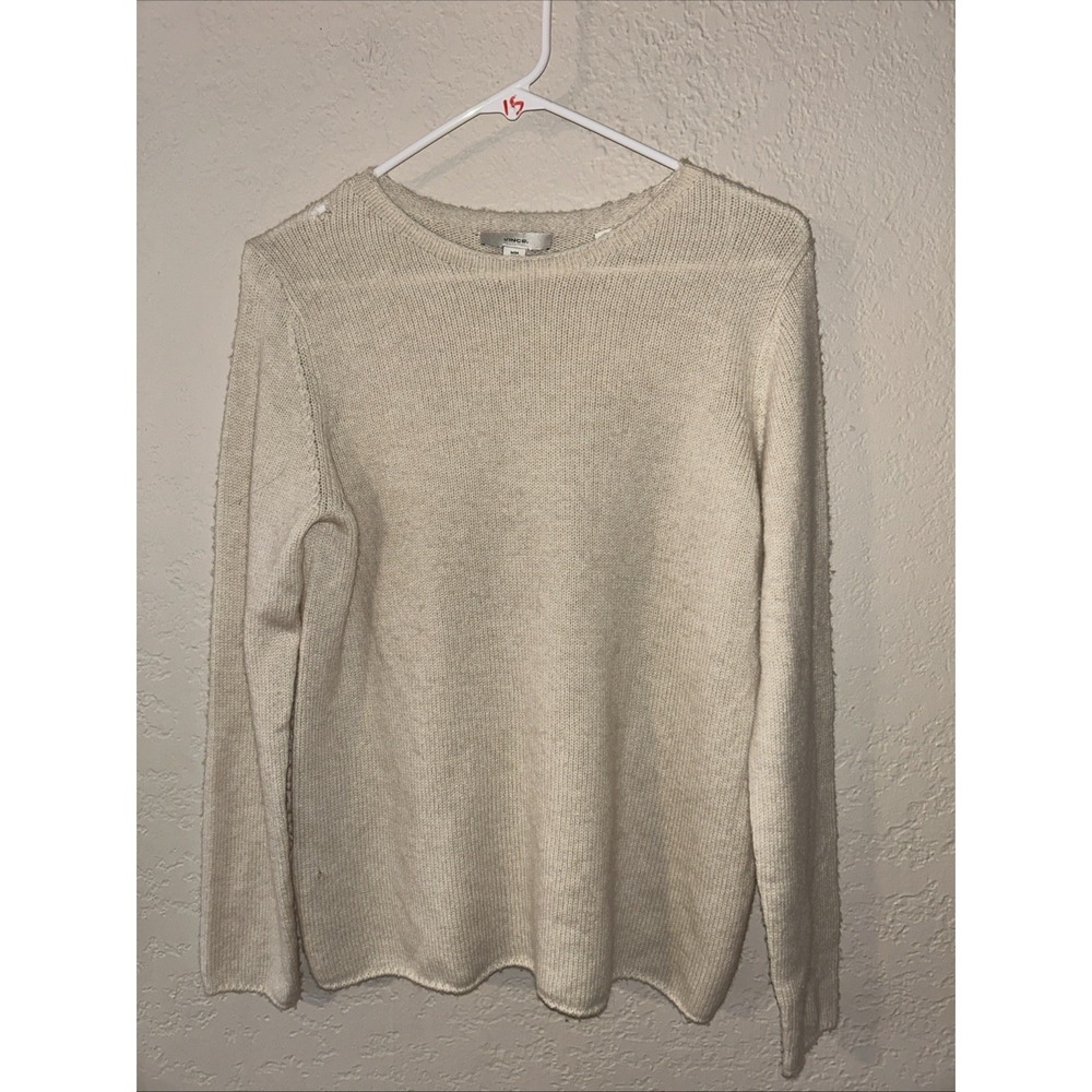 Vince Crewneck Sweater Crafted From A Wool and Cashmere Blend Medium Flawed